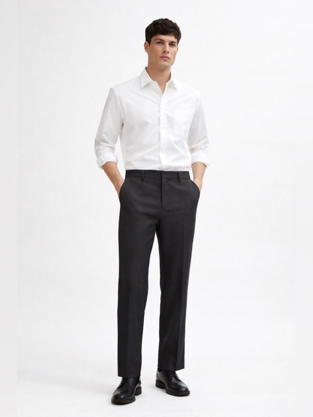 Everlane Performance Wool Blend Trouser Tailored  Dark Gray 32 x 30 NWT